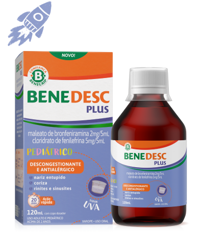 Embalagem de Benegrip® Benedesc Plus.