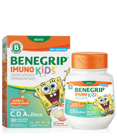 Embalagem de Benegrip<sup>®</sup> Imuno Kids.